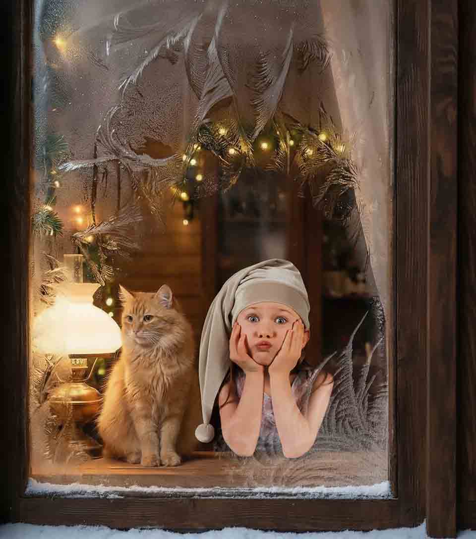 нейрофотосессия кошка у окна санкт-петербург
