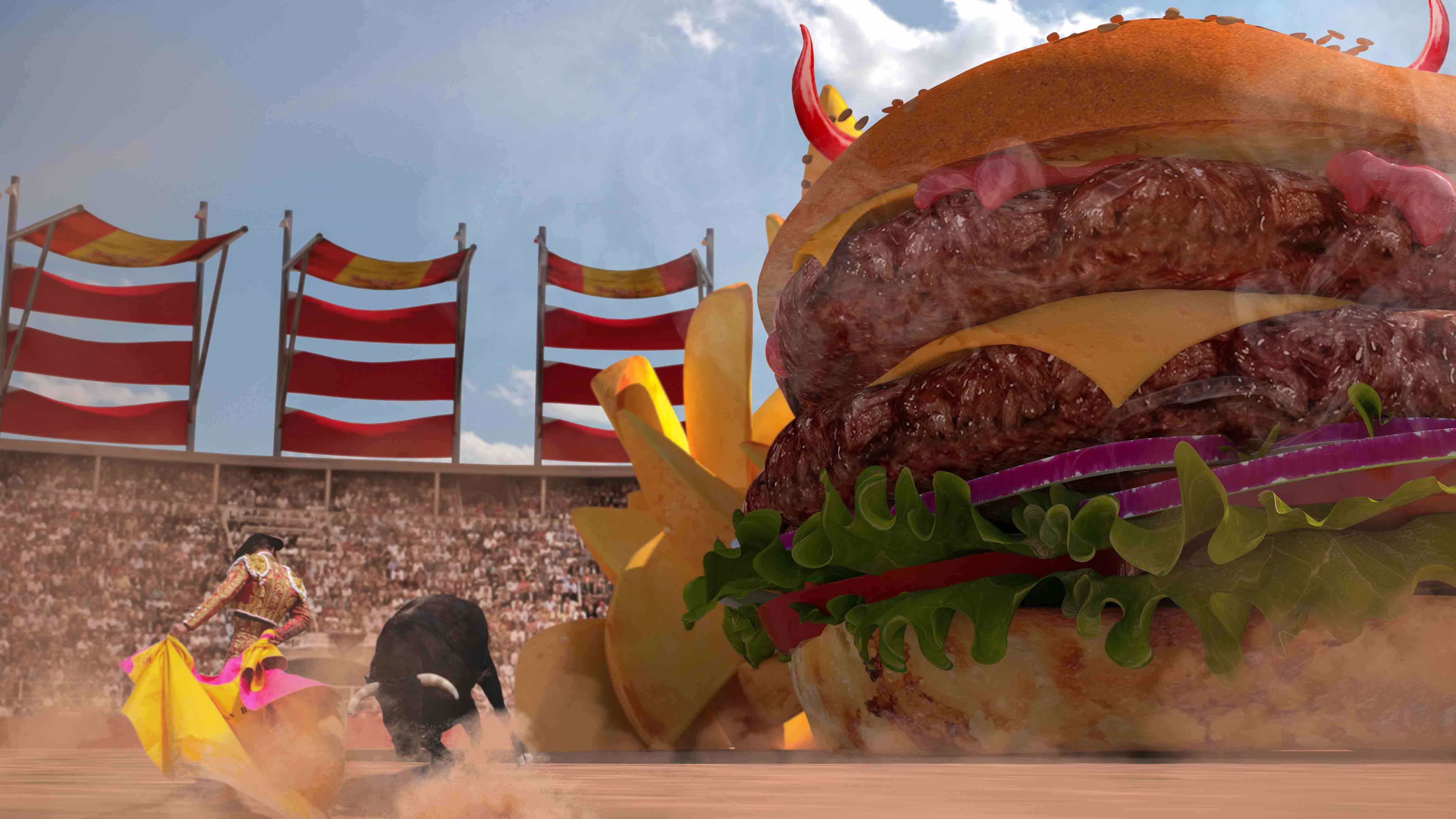 сложное коллажирование бургер коррида  санкт-петербург